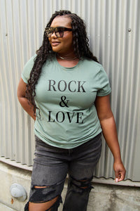 Full Size ROCK ＆ LOVE Short Sleeve T-Shirt