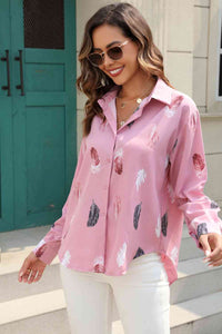 Printed Collared Neck Buttoned Shirt