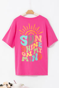 SUN SHINE ON MY MIND Round Neck T-Shirt