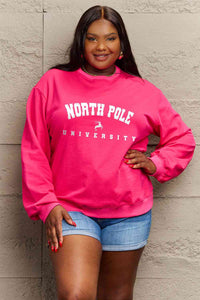 Full Size NORTH POLE UNIVERSITY Graphic Sweatshirt