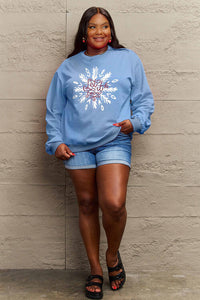 Full Size LET IT SNOW Long Sleeve Sweatshirt