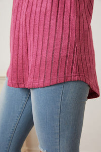 Full Size Ribbed Thumbhole Sleeve T-Shirt