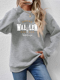 Graphic Dropped Shoulder Round Neck Sweatshirt