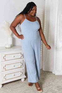 Full Size Spaghetti Strap V-Neck Jumpsuit