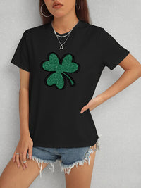 Lucky Clover Round Neck T-Shirt