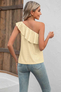 Eyelet One-Shoulder Tank