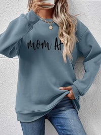 Letter Graphic Mom Dropped Shoulder Sweatshirt