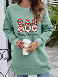 MERRY CHRISTMAS Graphic Round Neck Sweatshirt