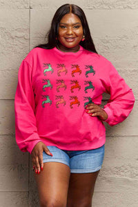 Full Size Graphic Long Sleeve Sweatshirt