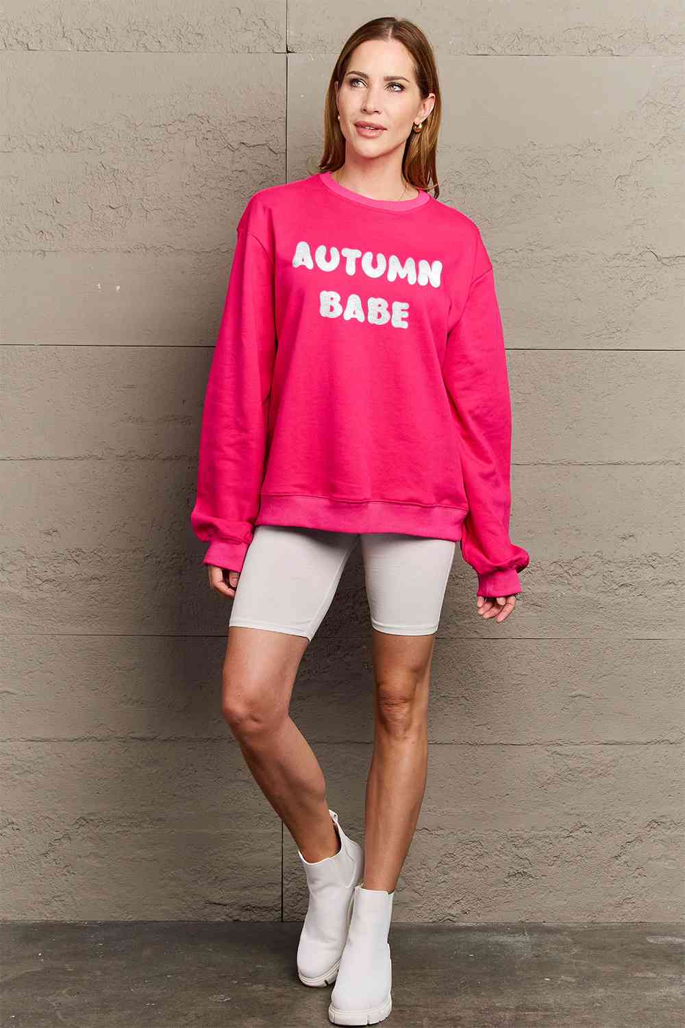 Full Size AUTUMN BABE Graphic Sweatshirt