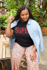 Full Size SUPERWOMAN Short Sleeve T-Shirt