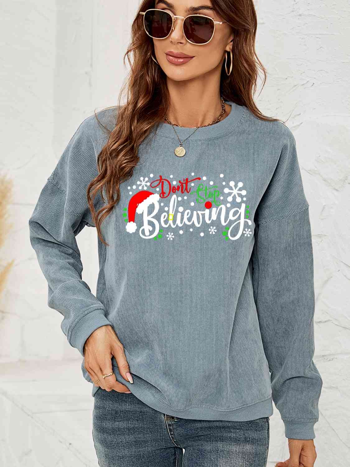 DON'T STOP BELIEVING Graphic Sweatshirt