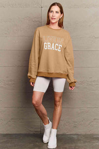 Full Size LIVE IN GRACE Graphic Sweatshirt