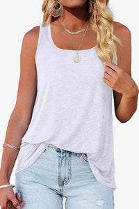 Curved Hem Square Neck Tank