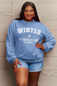 Full Size WINTER WONDERLAND ALUMNI Graphic Long Sleeve Sweatshirt