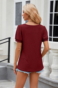 Eyelet Short Sleeve T-Shirt