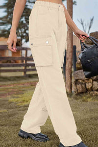 Loose Fit Long Jeans with Two Leg Pockets