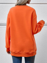 Graphic Dropped Shoulder Round Neck Sweatshirt