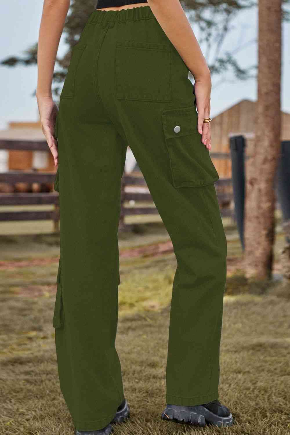 Loose Fit Long Jeans with Two Leg Pockets