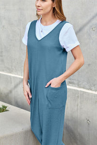 Full Size Sleeveless Straight Jumpsuit