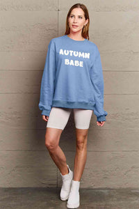 Full Size AUTUMN BABE Graphic Sweatshirt