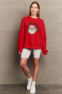 Full Size Santa Graphic Long Sleeve Sweatshirt