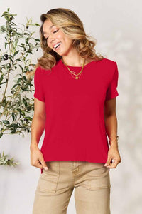 Full Size Round Neck Short Sleeve T-Shirt