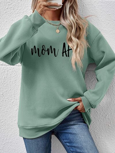 Letter Graphic Mom Dropped Shoulder Sweatshirt