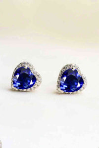 4 Carat Heart-Shaped Moissanite Stud Earrings