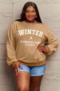 Full Size WINTER WONDERLAND ALUMNI Graphic Long Sleeve Sweatshirt