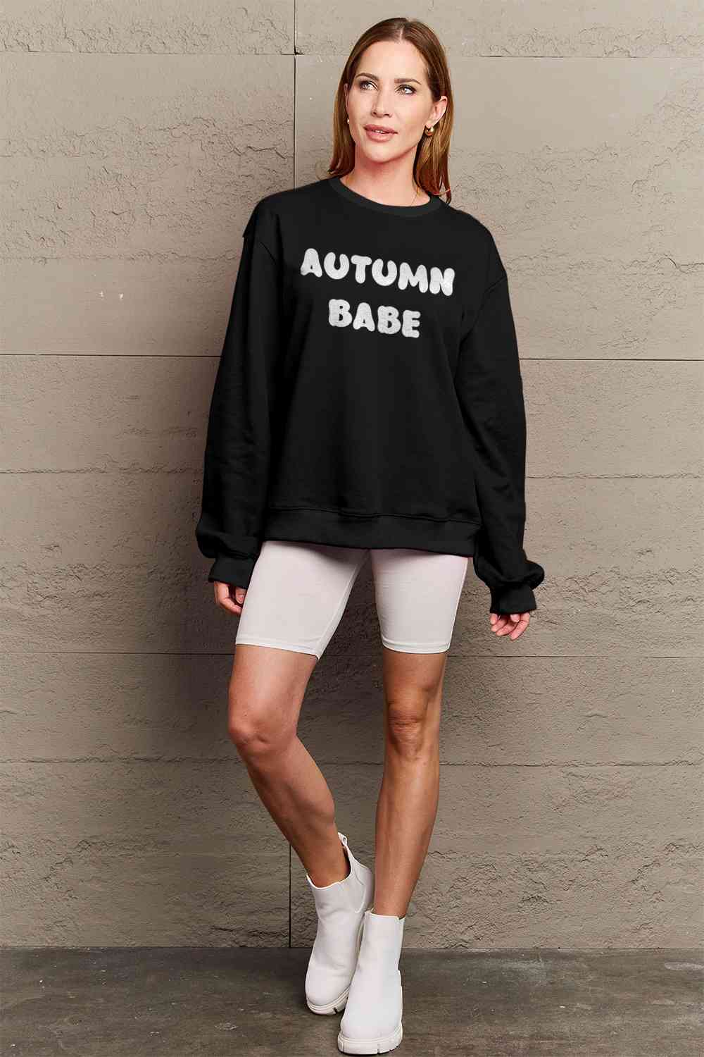 Full Size AUTUMN BABE Graphic Sweatshirt