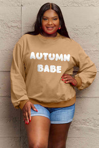 Full Size AUTUMN BABE Graphic Sweatshirt