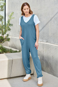 Full Size Sleeveless Straight Jumpsuit