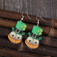 Owl Acrylic Dangle Earrings