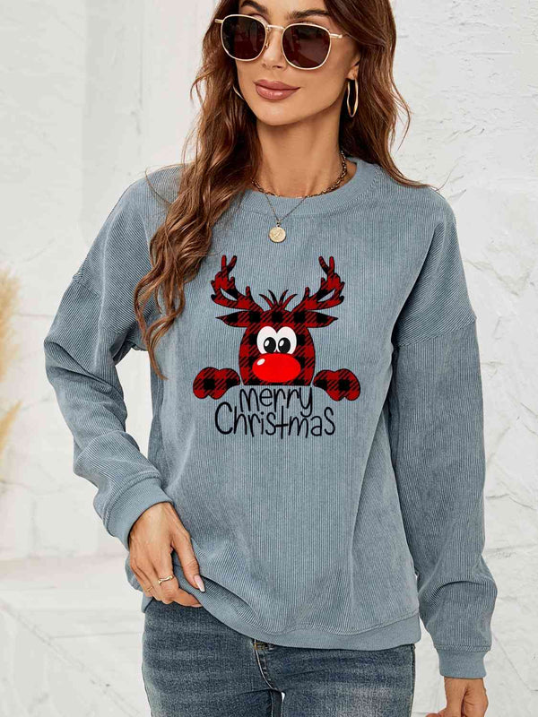 Reindeer Christmas Graphic Sweatshirt
