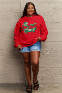 Full Size MAMA CLAUS Round Neck Sweatshirt