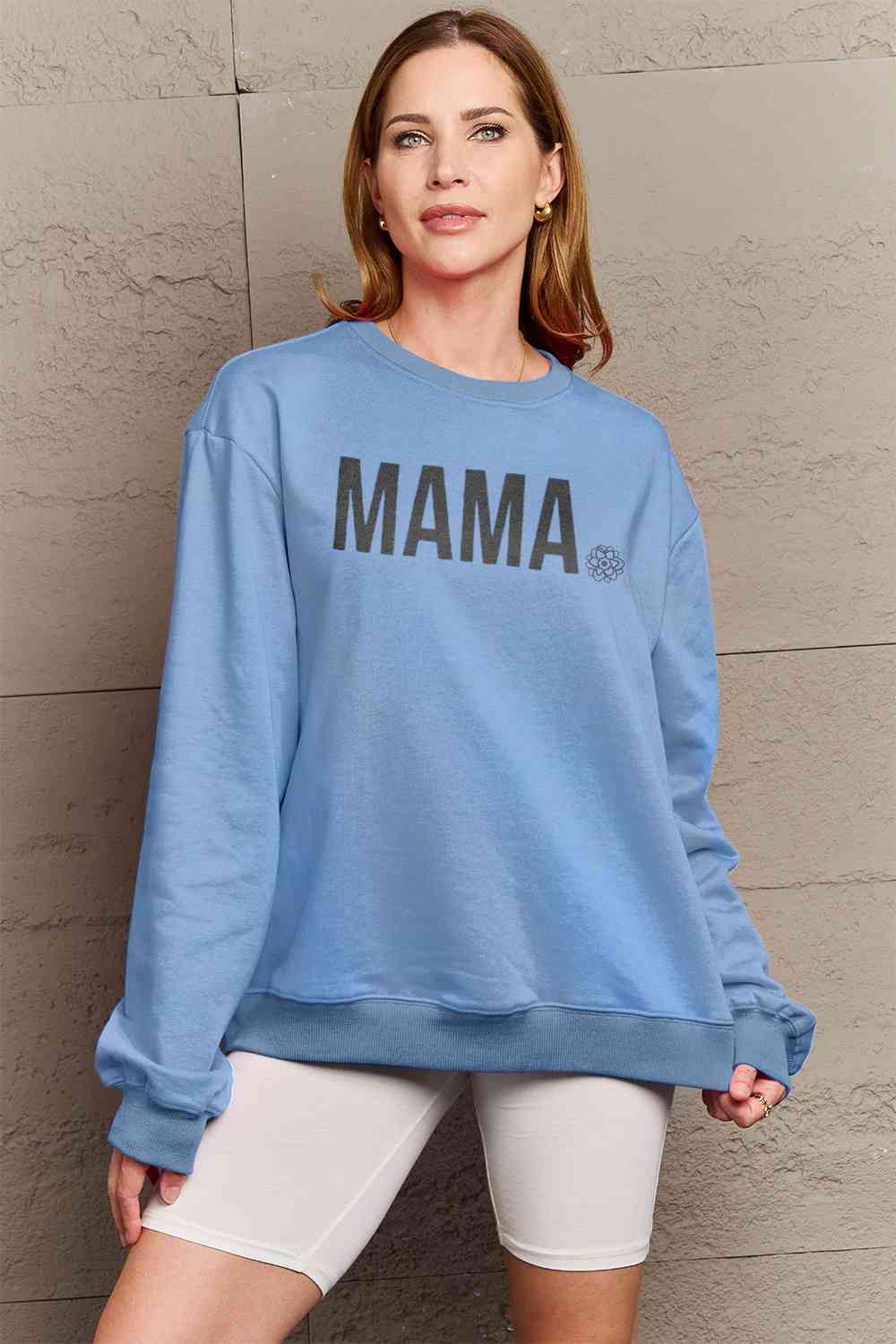 Full Size MAMA Graphic Long Sleeve Sweatshirt