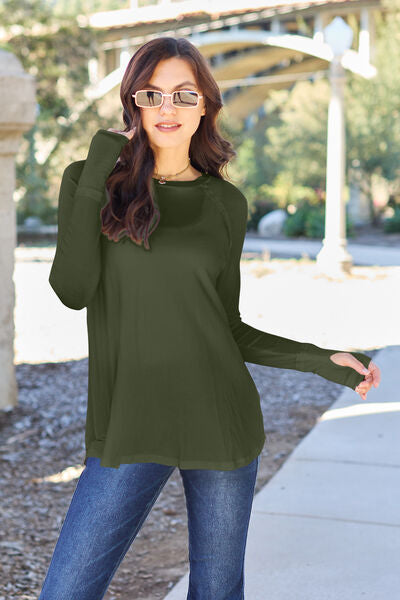 Full Size Round Neck Long Sleeve T-Shirt