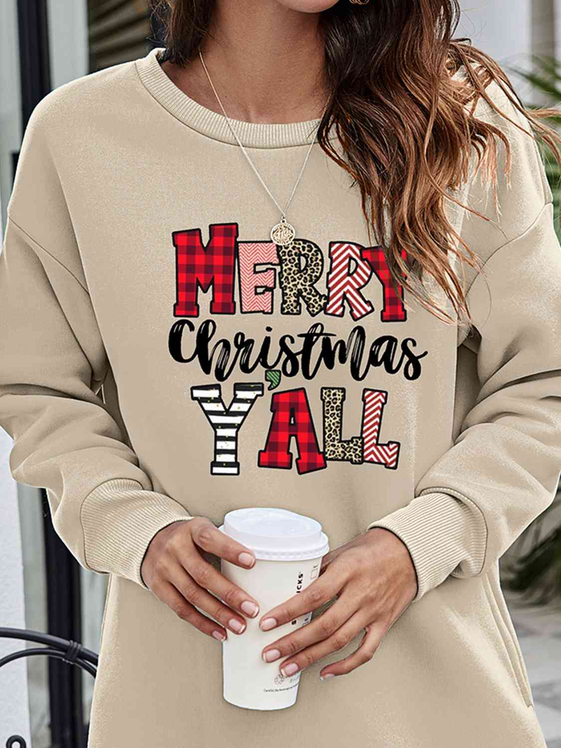 Graphic MERRY CHRISTMAS Y'ALL Sweatshirt