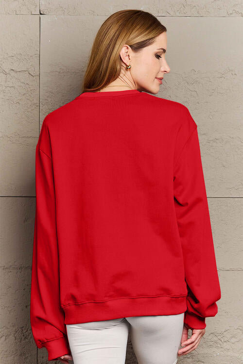 Full Size MAMA CLAUS Round Neck Sweatshirt