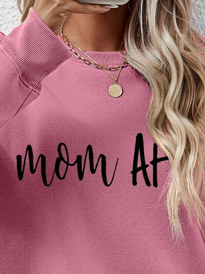 Letter Graphic Mom Dropped Shoulder Sweatshirt