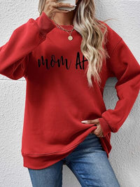 Letter Graphic Mom Dropped Shoulder Sweatshirt