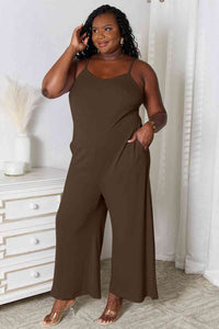 Full Size Spaghetti Strap V-Neck Jumpsuit