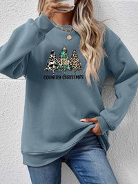 Dropped Shoulder Round Neck Graphic Sweatshirt