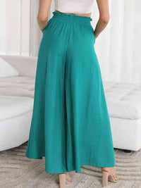 Drawstring Waist Wide Leg Pants