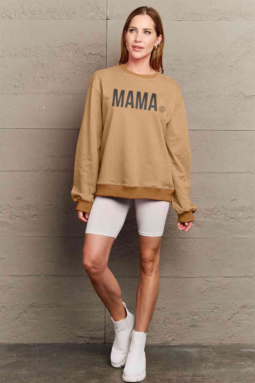 Full Size MAMA Graphic Long Sleeve Sweatshirt