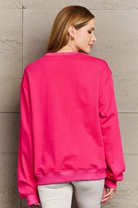 Full Size 2024 Round Neck Dropped Shoulder Sweatshirt