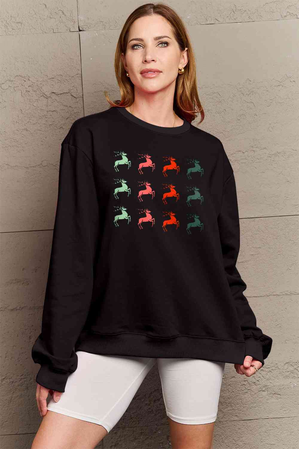 Full Size Graphic Long Sleeve Sweatshirt