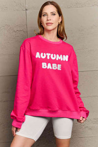 Full Size AUTUMN BABE Graphic Sweatshirt