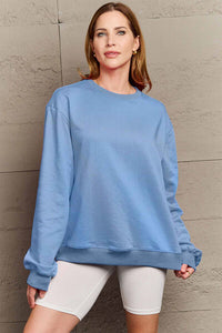 Full Size ENJOY THE LITTLE THINGS Round Neck Sweatshirt